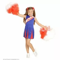 Cheerleader Blauw/rood Meisje -Cosplay Winkel 03074 b
