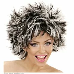 Pruik, Steamy Zwart/wit