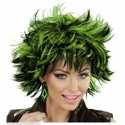 Pruik, Steamy Zwart/green