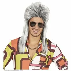 Pruik, Mullet 80's Grijs -Cosplay Winkel 04654 b