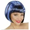 Pruik, Streaks Zwart/blauw -Cosplay Winkel 04954 a