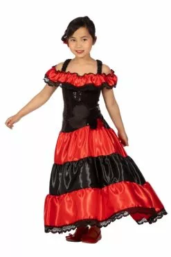 Jurkje Spaanse Zwart/rood