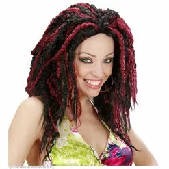 Pruik, Rasta Zwart/kastanjebruin