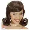 Pruik, Flip 50's Bruin -Cosplay Winkel F0696 a