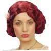 Pruik, 50's Dames Pruik Met Bloem (in Plastic Doos) -Cosplay Winkel F6320 a