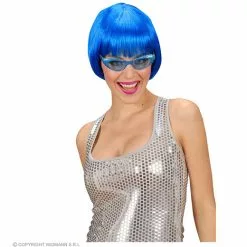 Pruik, Rave Blauw -Cosplay Winkel R0857 d