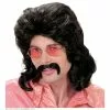 Pruik, 70's Man Zwart -Cosplay Winkel S0806 a