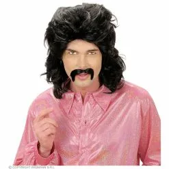 Pruik, 70's Man Zwart -Cosplay Winkel S0806 b