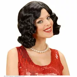 Pruik, Roaring 20s Zwart -Cosplay Winkel T0995 b