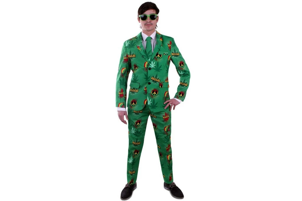 Kostuum Rasta Met Wietprint