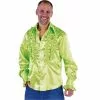 Ruches-blouse Getailleerd Neon Groen -Cosplay Winkel roucheshemd getailleerd lime groen 213221 22 1